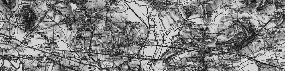Old map of Burcott, The in 1898