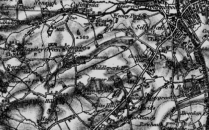 Old map of Shenley Fields in 1899