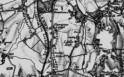 Old map of Shenstone Woodend in 1899