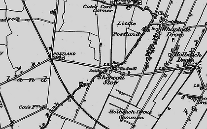 Old map of Shepeau Stow in 1898