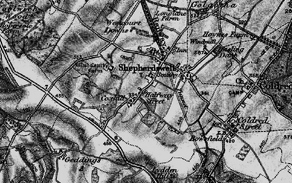 Old map of Shepherdswell in 1895