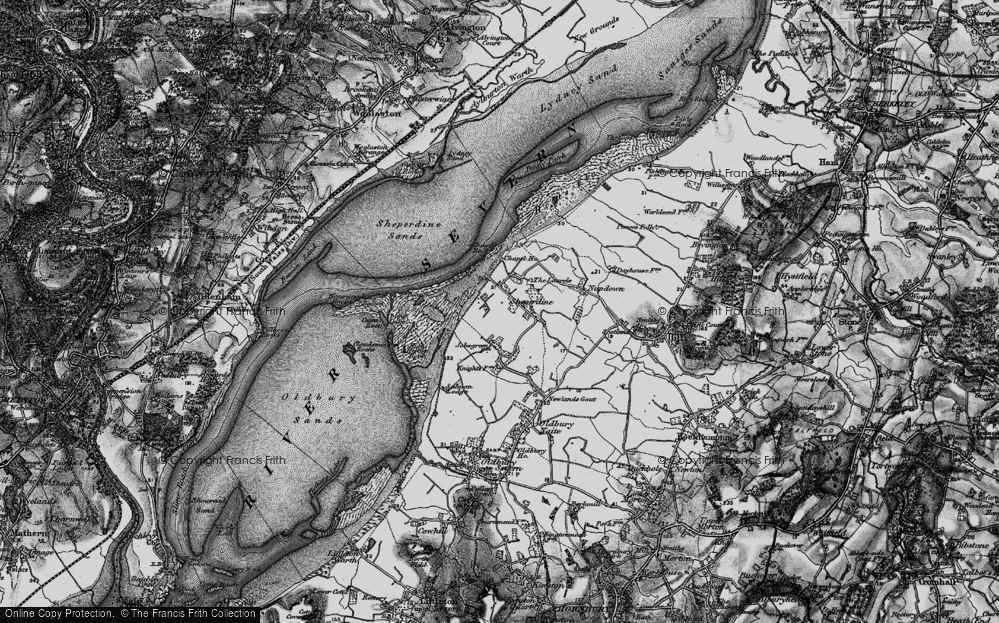 Old Map of Historic Map covering Ledges, The in 1897