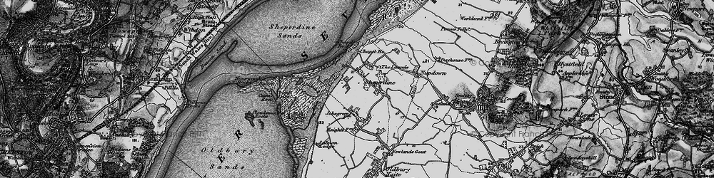 Old map of Ledges, The in 1897