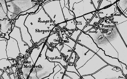 Old map of Shepreth in 1896