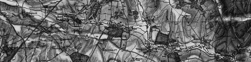 Old map of Sherborne in 1896