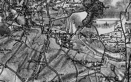 Old map of Sherborne St John in 1895