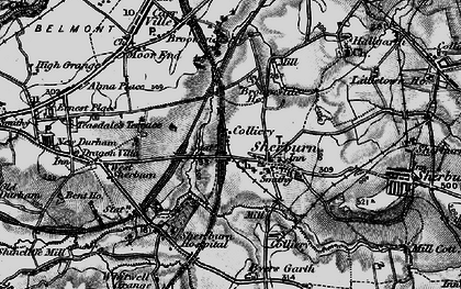 Old map of Sherburn in 1898