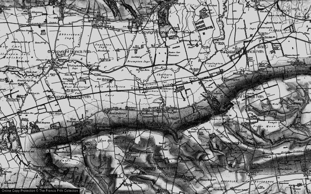 Old Map of Historic Map covering Brompton Ings in 1898