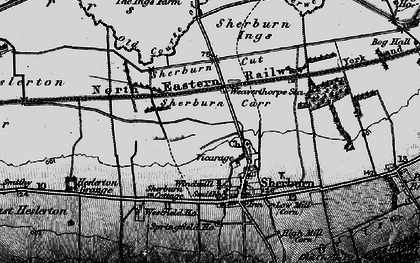 Old map of Brompton Ings in 1898