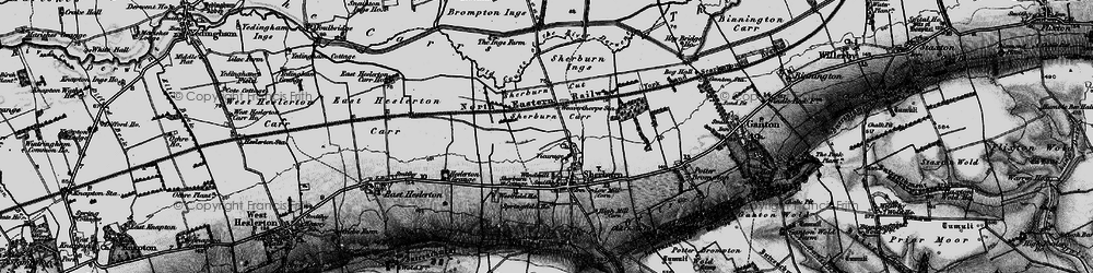 Old map of Brompton Ings in 1898