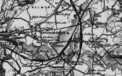 Old map of Sherburn Grange in 1898