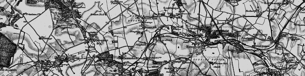 Old map of Shereford in 1898