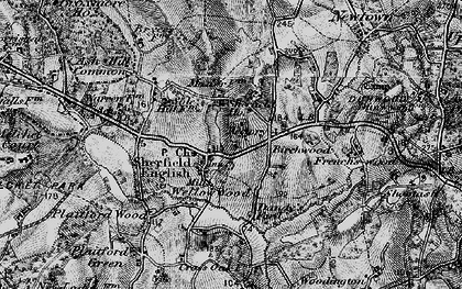Old map of Sherfield English in 1895