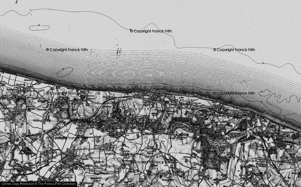 Old Map of Sheringham, 1899 in 1899