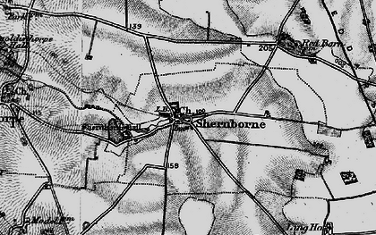 Old map of Shernborne in 1898