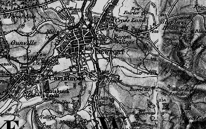 Old map of Shide in 1895