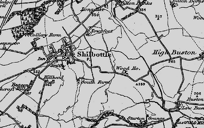 Old map of Shilbottle Grange in 1897