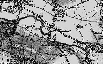 Old map of Shillingford in 1895