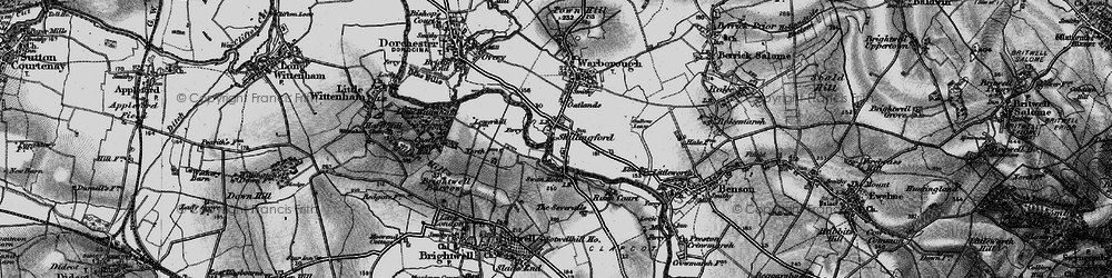 Old map of Shillingford in 1895