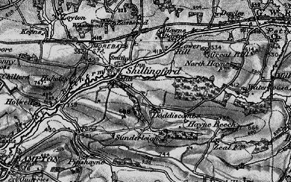 Old map of Shillingford in 1898