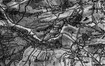 Old map of Shillingford St George in 1898