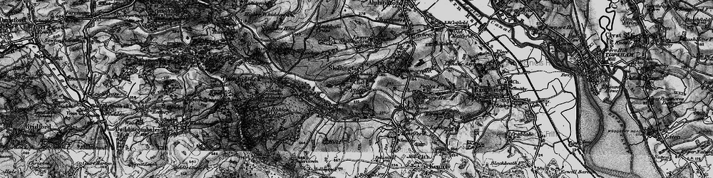 Old map of Shillingford St George in 1898
