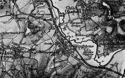 Old map of Shillingstone in 1898