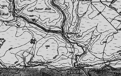 Old map of Wholehope Burn in 1897