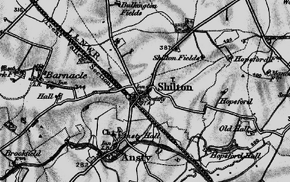 Old map of Shilton in 1899