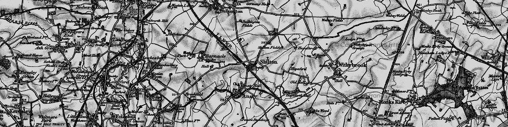 Old map of Shilton in 1899