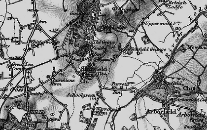 Old map of Shinfield in 1895