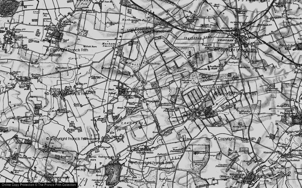 Old Map of Shingham, 1898 in 1898