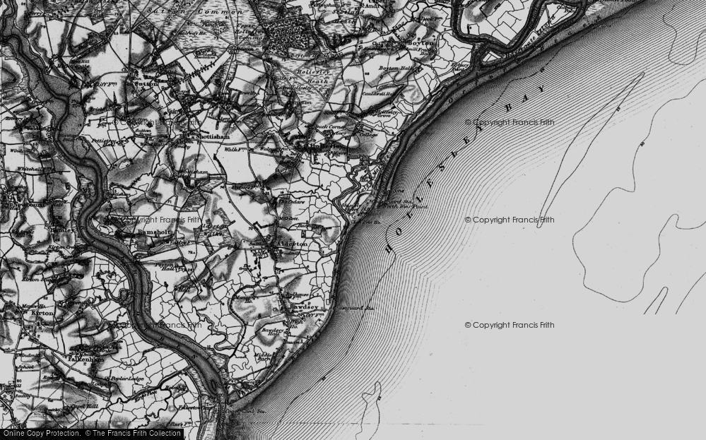 Old Map of Shingle Street, 1895 in 1895