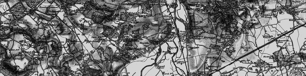 Old map of Shiplake in 1895