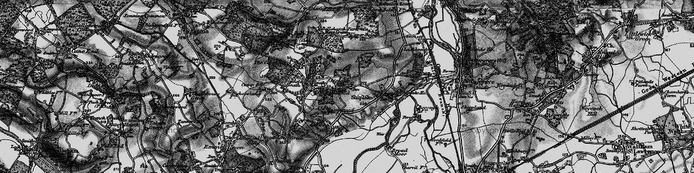 Old map of Shiplake Row in 1895