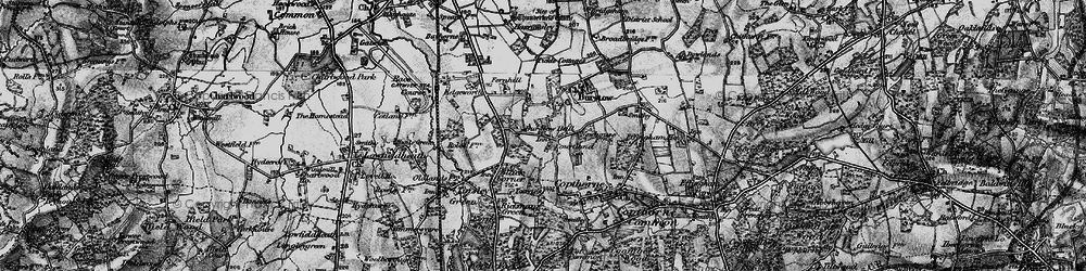 Old map of Burstow Hall in 1895