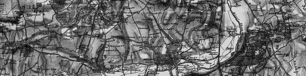 Old map of Shippon in 1895