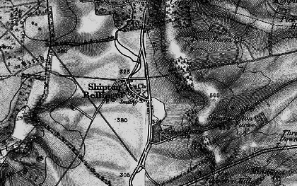 Old map of Shipton Bellinger in 1898