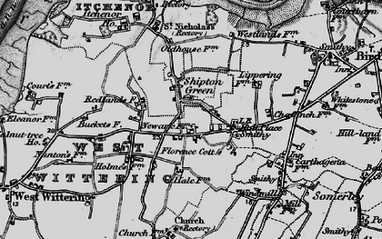 Old map of Shipton Green in 1895