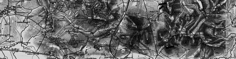 Old map of Bernwood Jubilee Way in 1896