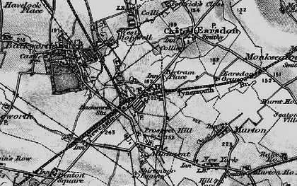 Old map of Shiremoor in 1897