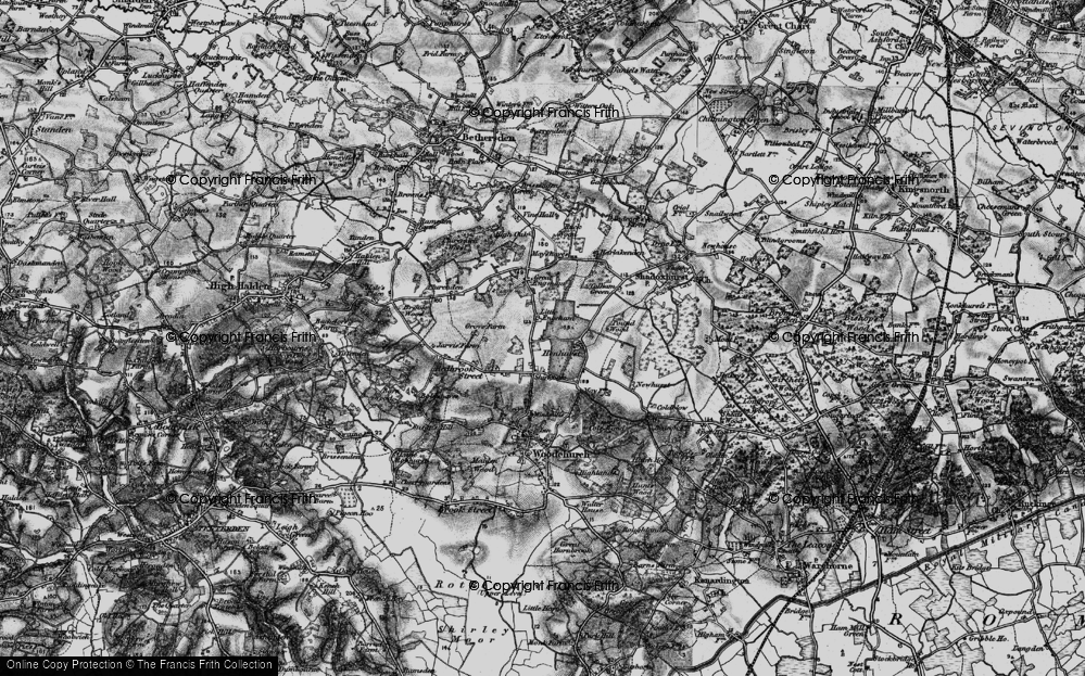 Old Map of Shirkoak, 1895 in 1895