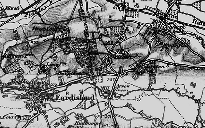Old map of Shirl Heath in 1899