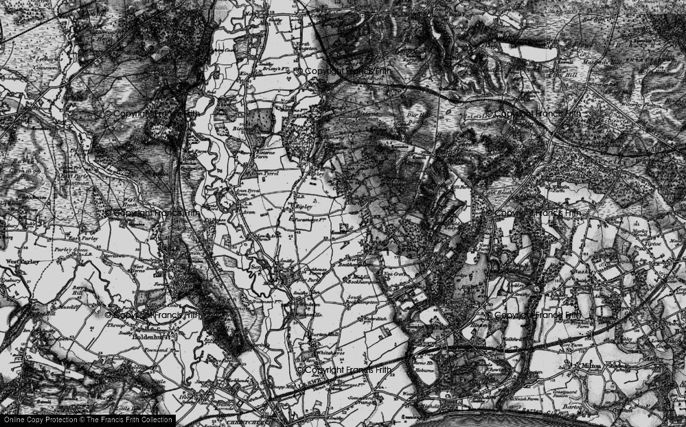 Old Map of Shirley, 1895 in 1895