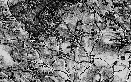 Old map of Shirley Common in 1897