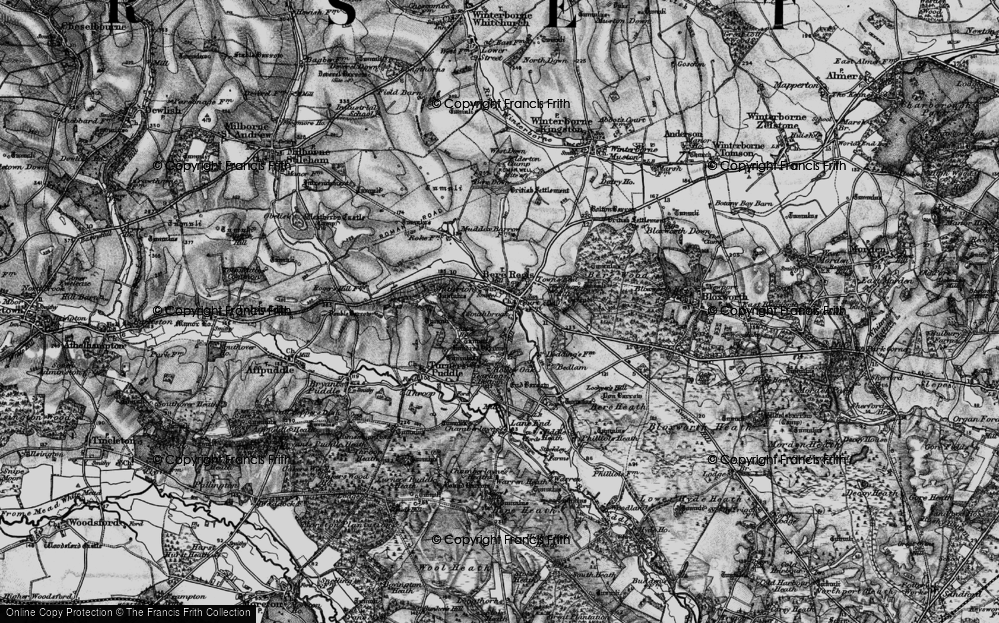 Old Map of Shitterton, 1898 in 1898