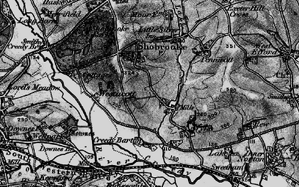 Old map of Shobrooke in 1898