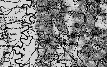 Old map of Shocklach Green in 1897