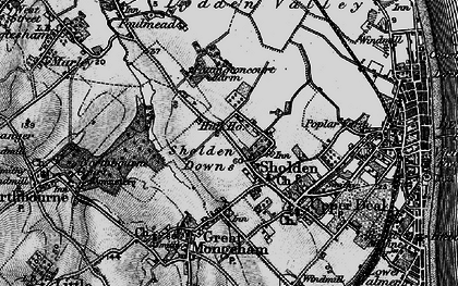 Old map of Sholden in 1895