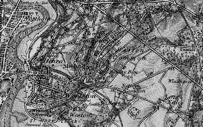 Old map of Sholing in 1895